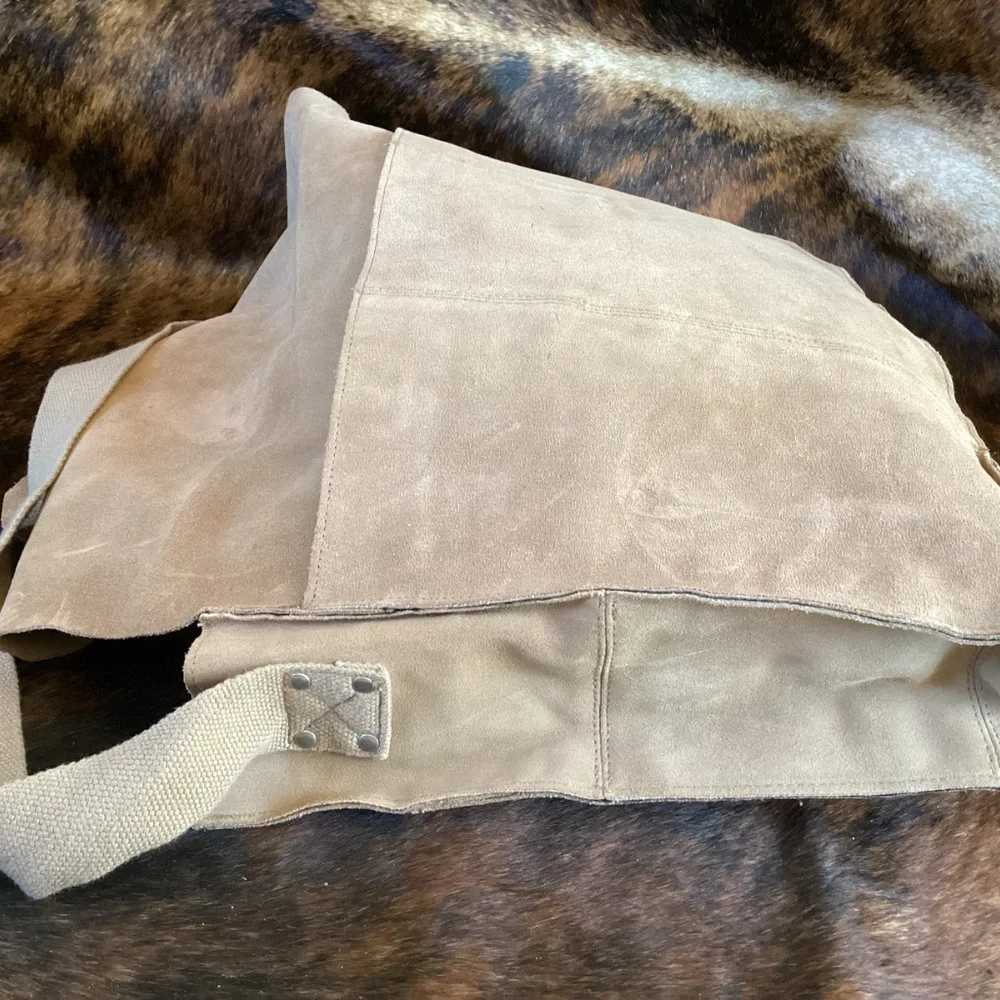GAP Genuine Raw Leather Briefcase Crossbody Handbag